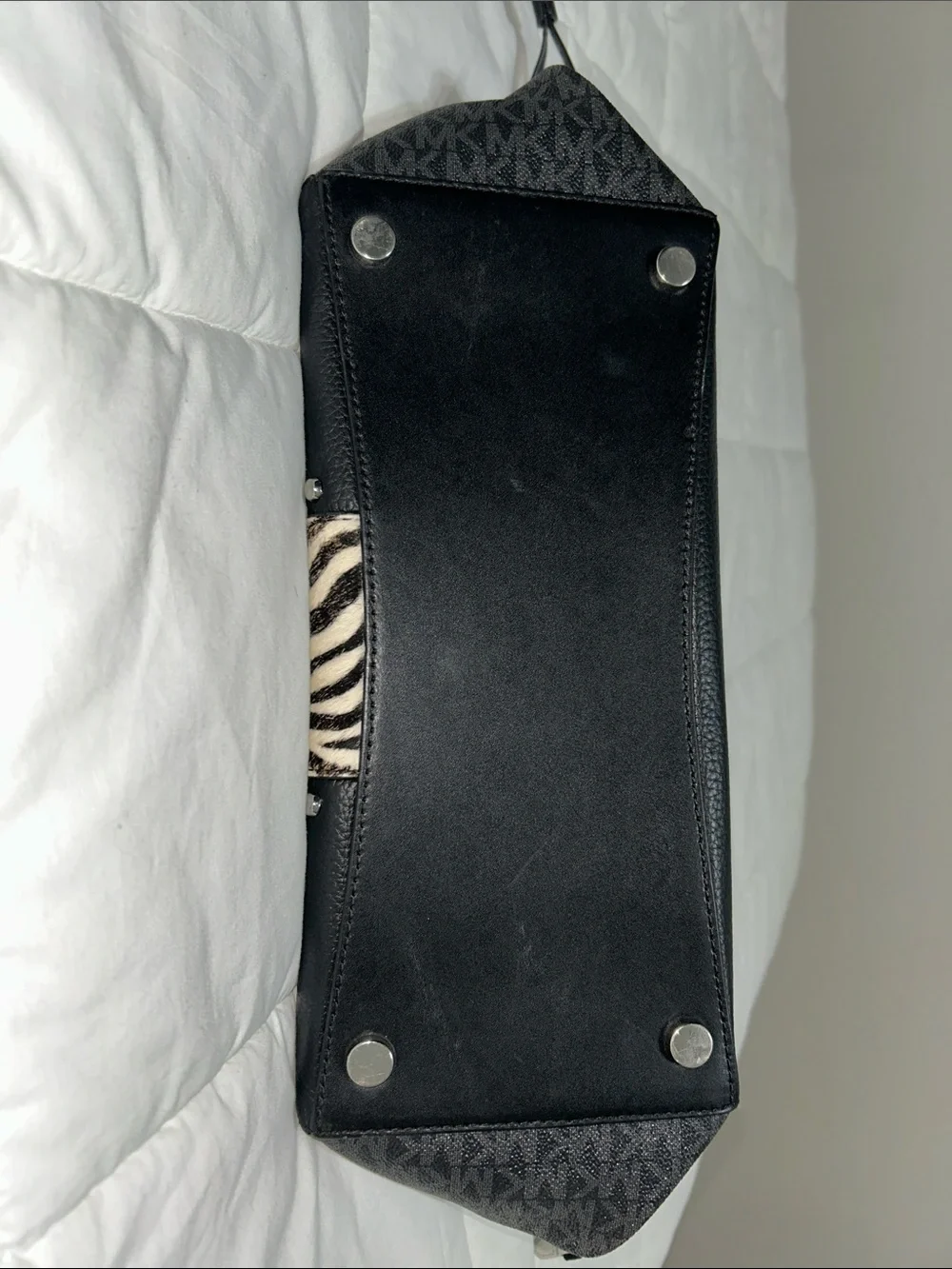 Michael Kors Black Zebra Tote Bag